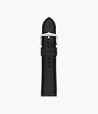 24mm Black LiteHide™ Leather Strap