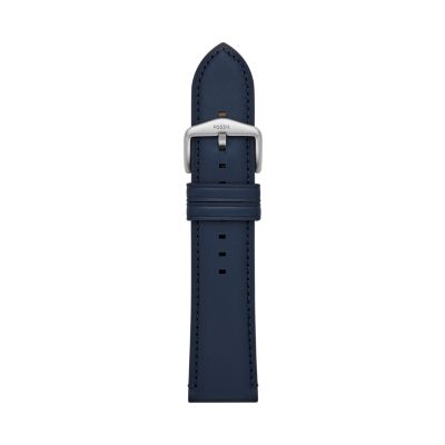 Bracelet de 24 mm en cuir LiteHide™, bleu marine