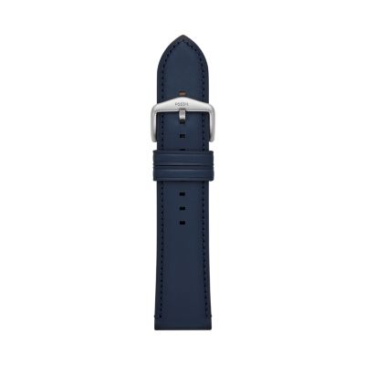 24mm Navy LiteHide™ Leather Strap