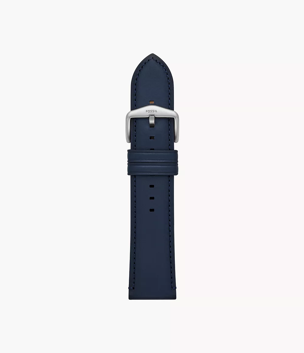 Fossil Men 24mm Navy Eco Leather Strap
