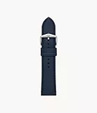 24mm Navy LiteHide™ Leather Strap