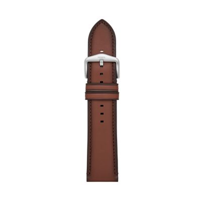 

Fossil Homme Bracelet interchangeable en cuir éco-responsable de 24 mm brun