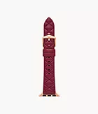 38/40mm Burgundy Eco Leather Band for Apple Watch®