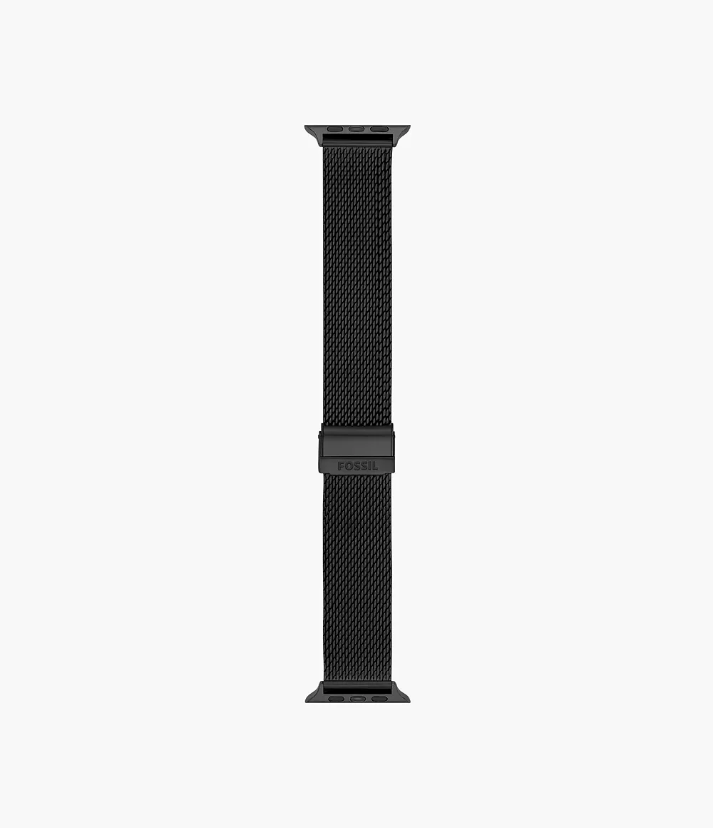 Fossil Men 42/44mm Black Stainless Steel Band for Apple Watch®
