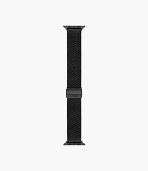 Bracelet en acier inoxydable, noir, pour Apple Watch® de 42/44/45 mm