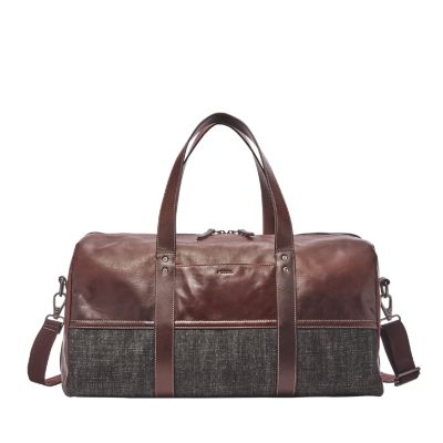 fossil leather duffle