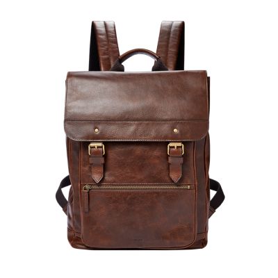 Fossil backpack 2024 leather