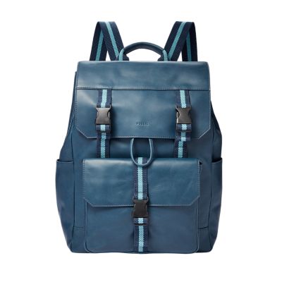 fossil men's weston leather backpack