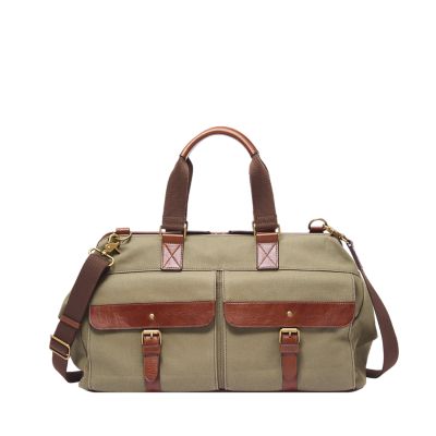 Fossil canvas store duffle bag