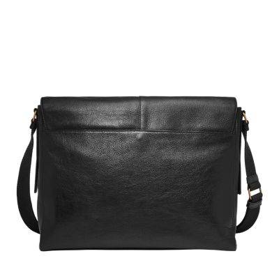 Fossil leather 2024 messenger bag