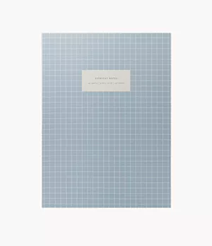 Check Large Notebook Light Blue
