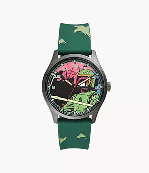 Reloj de Boba Fett de Star Wars de edición especial de silicona verde con tres agujas
