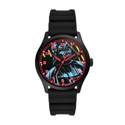 Montre Darth VaderMC Star WarsMC à Trois Aiguilles En Silicone Noir En édition Spéciale