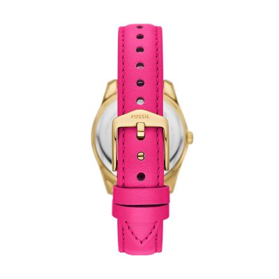 with pink strap