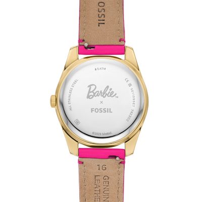 Barbie™ x Fossil Special Edition Three-Hand Pink Leather Watch and  Interchangeable Strap Box Set - SE1109SET - Fossil