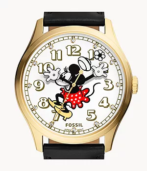 Uhr Disney Fossil 3-Zeiger-Werk Special Edition Leder schwarz