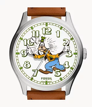 Disney x Fossil Special Edition Three-Hand Medium Brown Leather Watch
