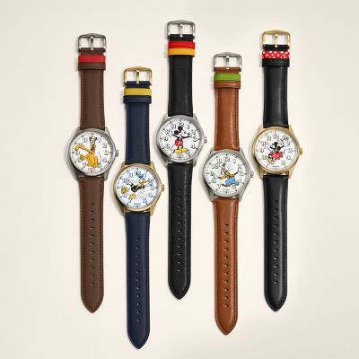 Disney x Fossil スペシャルエディション 三針 ミディアムブラウン