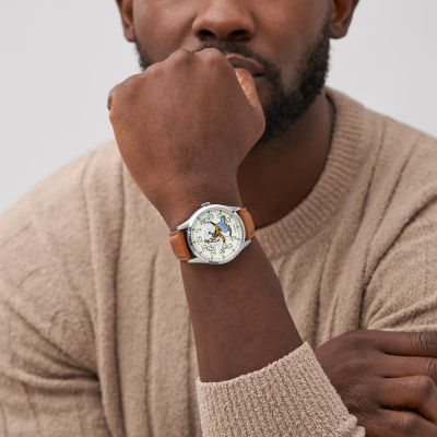 Disney x Fossil スペシャルエディション 三針 ミディアムブラウン