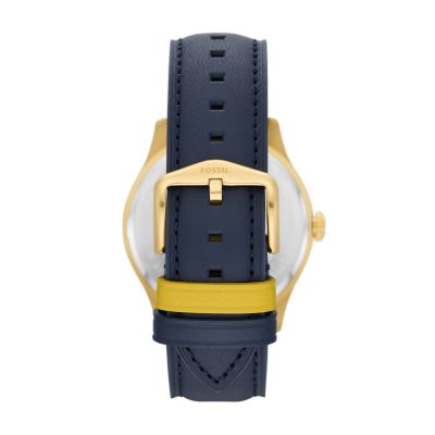 Disney Fossil Special Edition Three-Hand Navy Leather Watch