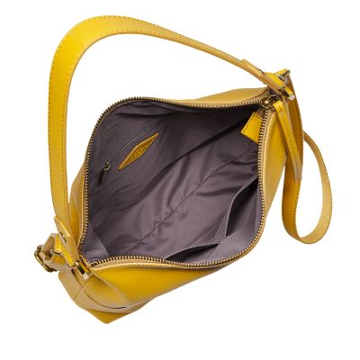 fossil mustard yellow handbag