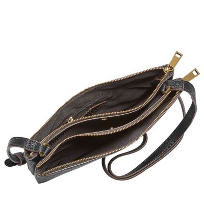 fossil leather crossbody purse