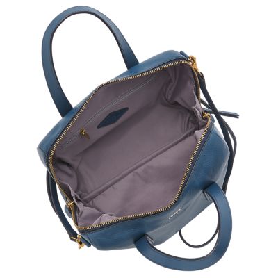 Fossil sydney 2025 satchel heritage blue