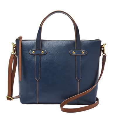 fossil navy bag