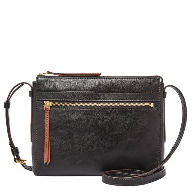 fossil leather crossbody purse