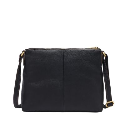 fossil evie leather crossbody bag