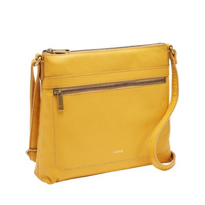 fossil evie leather crossbody bag