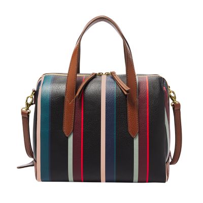 fossil sydney satchel grey multi