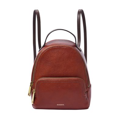 tan leather mini backpack