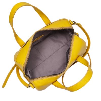 fossil mustard yellow handbag