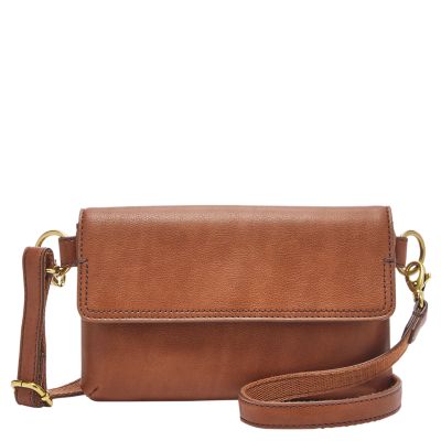 fossil leather messenger bag