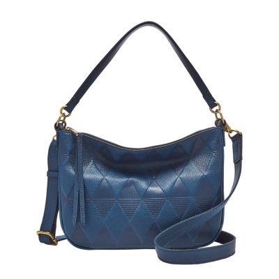 fossil blue crossbody bag