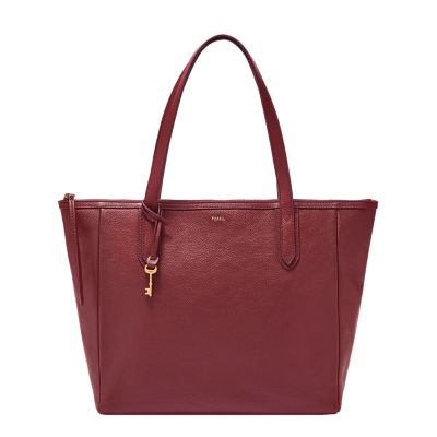 Fossil leather tote online