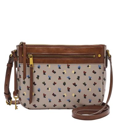 fossil women's farrah crossbody brown