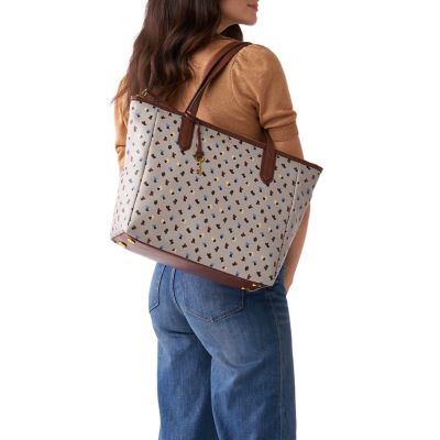 Fossil polka dot tote hot sale