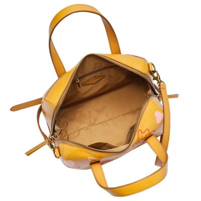 Fossil sydney satchel online yellow multi