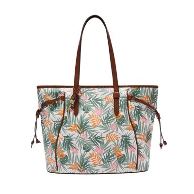 Fossil rachel best sale tote blue floral