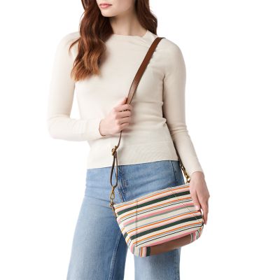 Fossil fiona discount crossbody blue stripe