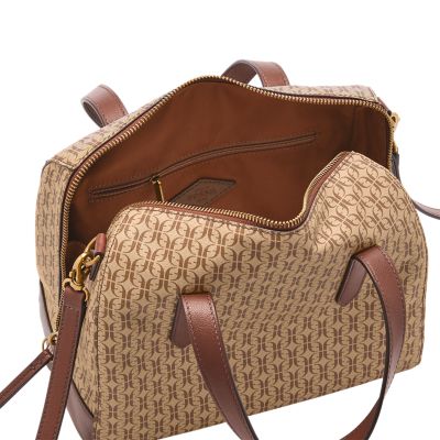 Fossil sydney hot sale satchel raisin