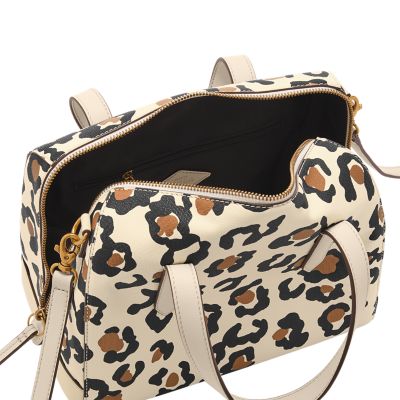 Fossil on sale leopard bag