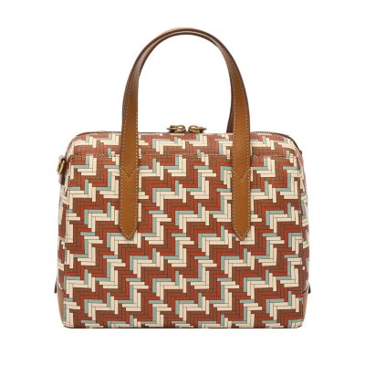 Fossil sydney satchel grey multi hot sale