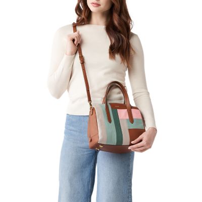 Fossil sydney hot sale satchel patchwork