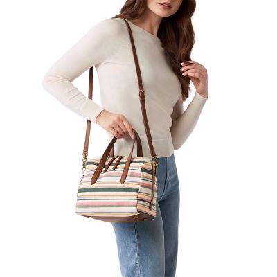 Fossil sydney leather online satchel