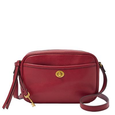 Red best sale fossil bag