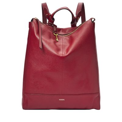 fossil women's elina leather convertible backpack