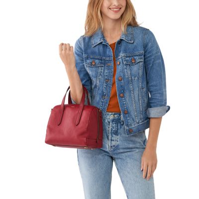 Fossil sydney satchel red 2024 multi